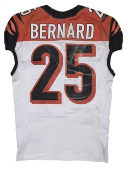 2014 Giovani Bernard Game Used Cincinnati Bengals Road Jersey Photo Matched To 12/28/2014  